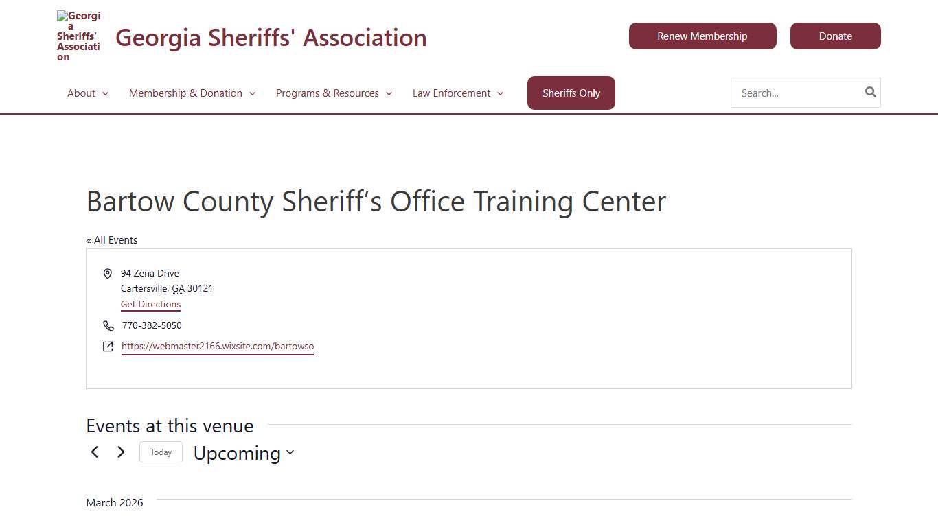 Bartow County Sheriff's Office Training Center - Georgia Sheriffs' Association